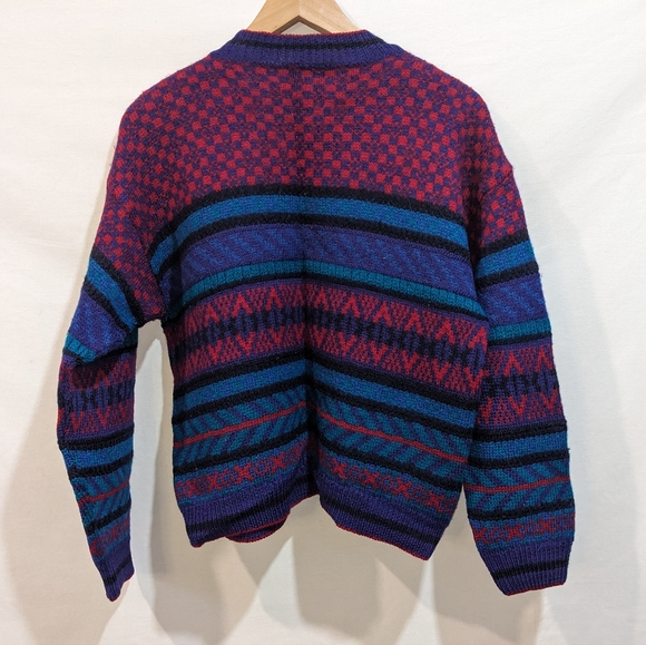 Nomadic Traders Colorful Thick Wool Sweater/Sweatshirt Size Small - Picture 7 of 8